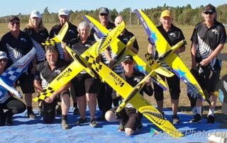 NZ F3D WC Team - (F3D) Ross & Noeline Craighead, John & Tania Danks, Tom Wetherill and Jim Orenshaw, Les & Judy King (F3E) and Gary Mercer, Team Manager